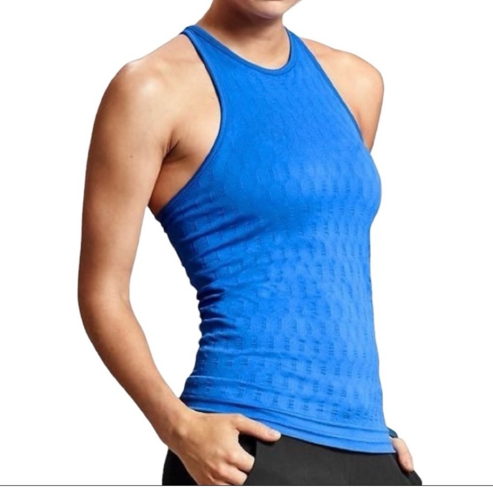 Athleta Renee Blue Fitted Sleeveless Tank Top
